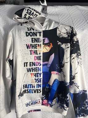 Naruto Itachi Uchiha Quote Graphic Anime Hoodie